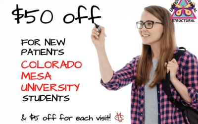 Colorado Mesa University & Western Colorado Community College Students Chiropractic Patient Special in Grand Junction.